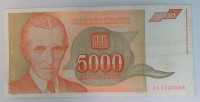 JUGOSLAVIJA   P128a  5000  DINARA  1993