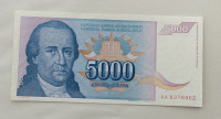 JUGOSLAVIJA P141a 5000 DINARA 1994