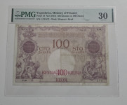 Kraljevina SHS 100 Dinarjev 1919 VF PMG30
