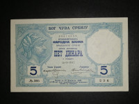 Kraljevina Srbija-5 dinara 1917!!!