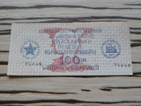 Partizanska obveznica za 100 lir 1942 - UNC