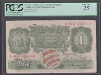 Prebjeglička legitimacija 1 Pound 1944 - redek propagandni bankovec
