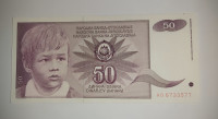 Prodam bankovca 50 in 1000 dinarjev 1990