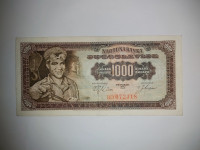 Prodam bankovec 1000 dinarjev 1963