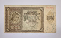 Prodam bankovec 1000 kun Hrvaška 1941