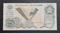 Prodam bankovec 2000000 dinarjev 1989