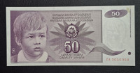 Prodam bankovec 50 dinarjev 1990 ZA