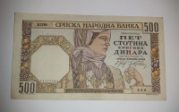 Prodam bankovec 500 dinarjev 1941 Srbija