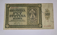 Prodam bankovec 500 hrvaških kun 1941