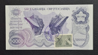 Prodam bankovec 500000 dinarjev 1989 z znamko