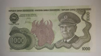 Prodam fantazijska bankovca 1000 dinarjev Tito
