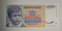 Prodam bankovec 1000000 dinarjev 1993 serija AA