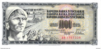 SFR Jugoslavija 1000 DIN 1978 UNC AR ozki črki brez napake