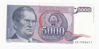 SFR Jugoslavija 5000 DIN 1985 UNC AG ozek G