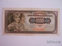 SFR Jugoslavija bankovec 1000 dinarjev 1963