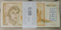 Sveženj 100 kom. bankovcev 100 din 1990 SFRJ F