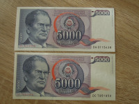 Tito 5000 dinarjev 1985 UNC