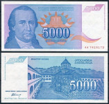 YU - 5.000 dinara - 1994 - UNC