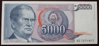 YU - 5000 dinara - 1985 - UNC
