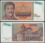 YU - 5000000 dinara - 1993 - UNC
