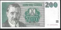 ZR JUGOSLAVIJA 200 dinarjev 1999 UNC "Mokranjac"   serija AC