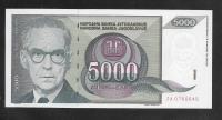 ZRJ, 5000 DINARA, 5.000 DIN, l. 1992, UNC - ZAMENSKA (ZA)