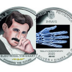 1 oz SREBRNIK Srbija 2020 Nikola TESLA X RAYS barvni Ag (otaku)