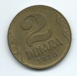 2 dinarja 1938