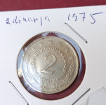 2 dinarja 1975 Jugoslavija