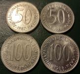 50-100 DINAR, LOT 4 KOVANCI 1987-88