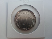 Jugoslavija kovanec 100 dinara 1988 Kovna napaka