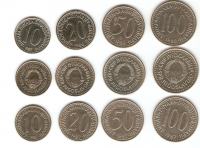 KOVANCI 10,20,50,100 dinarjev 1987  Jugoslavija