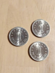 Kovanci Jugoslavija 1 dinar 1963 trije kosi aluminij UNC