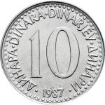 Kovanci SFRJ, Jugoslavija 10 dinarjev 1982 - 1988 - XF