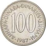 KOVANEC 100 dinarjev SFR JUGOSLAVIJA 1987 - prodam