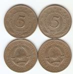 KOVANEC 5 dinarjev 1972,73,75,76,80,81 Jugoslavija
