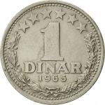 Kovanca SFRJ, Jugoslavija 1 dinar 1965 + 1968- XF