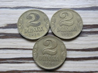 Kraljevina Jugoslavija 2 dinarja 1938 - mala krona