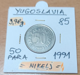 KOVANEC - JUGOSLAVIJA - POSEBNOST - 50 PARA 1991