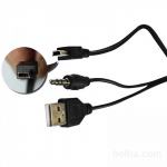 2 v 1 avdio kabel - Mini USB 5pin - 3,5 mm AUX - USB