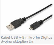 Kabel USB A-B mikro 1m