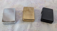 Vžigalniki "Zippo" (kopija), zlat, srebrn in črn, novo