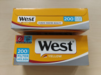 West Yellow tube za polnjenje tobaka