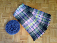 Ženska baretka s šalom + 2x šal