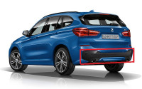 BMW F48 M Paket zadnji del odbijača, 2 odprtini za izpuh, PDC