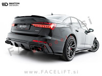 Difuzor z nastavki za izpuh črni Audi A6 S6 S line C8 18-25