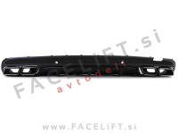 Difuzor z nastavki za izpuh črni Mercedes C S205 W205 AMG Line 14-18