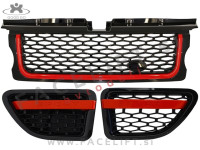 Land Rover Range Sport 06-09 maska in bočne mreže  Black Red Edition
