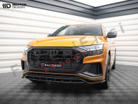 Podaljšek sp. odbijača V.1 črni sijaj Audi Q8 S line, SQ8 18-23