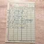 Kartica KNJIŽNIČNI KARTOTEČNI LIST - SEMENJ NIČEVOSTI, Thackeray 1950-